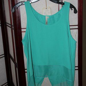 Elan USA Women's Top Layered Split Back